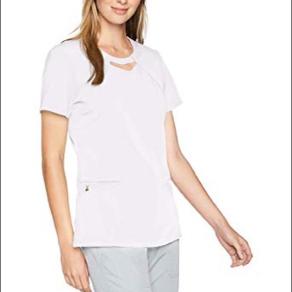 White Careisma Scrub Top